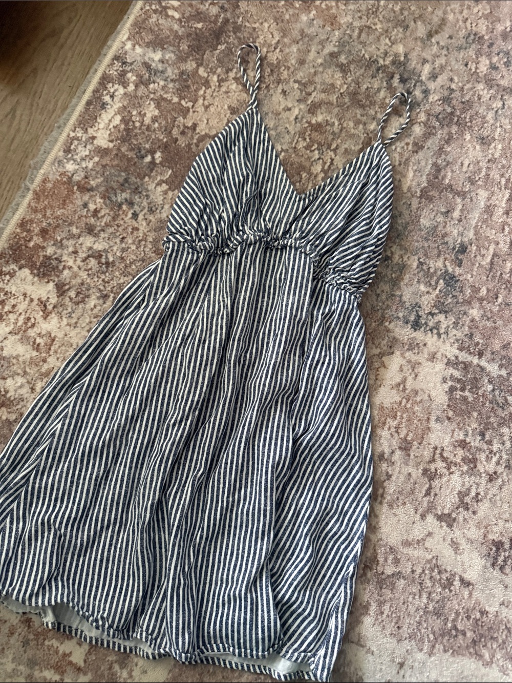 Speechless Navy and White Striped Mini Dress